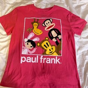 Paul Frank Kids T-Shirt - Bright Pink with Fun Characters